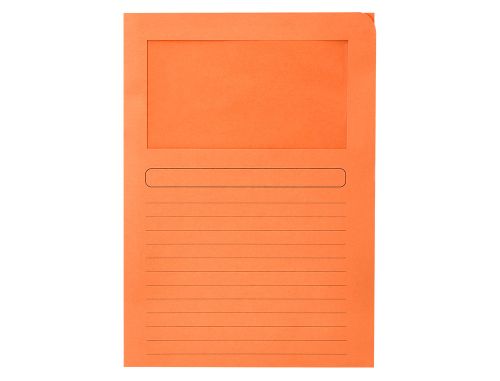 Classificador q-connect em cartolina din a4 laranja com janela transparente 120 gr , Q-connect , 53228 , 5706002152482